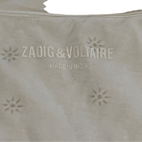 Zadig & Voltaire Hilda Scoop Embellished Tank Top S White with Silver Detail - Picture 6 of 15